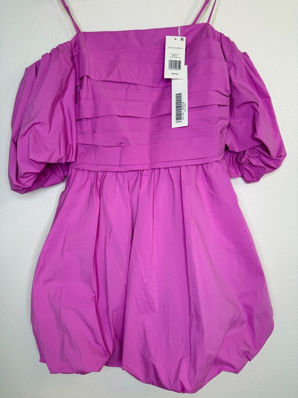 NWT ✨ JONATHAN SIMKHAI Pink Bubble Mini Dress Size 4 $798